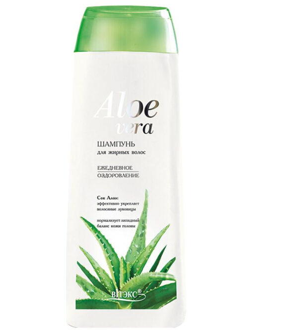 თმის შამპუნი ალოე ვერა ცხიმიანი თმისთვის/ALOE VERA hair shampoo for oily hair