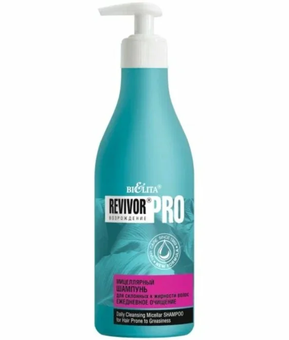 მიცელარული შამპუნი ცხიმიანი თმისთვის (500 ml. Revivor®Pro)/Micellar shampoo for oily-prone hair